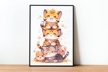 Load image into Gallery viewer, Nursery Wall Art Prints - Instant Digital Download, Printable Wall Art for Kids - Tiger Pile Nursery Decor
