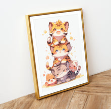 Load image into Gallery viewer, Nursery Wall Art Prints - Instant Digital Download, Printable Wall Art for Kids - Tiger Pile Nursery Decor
