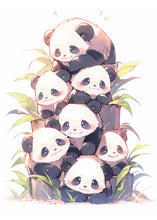Load image into Gallery viewer, Nursery Wall Art Prints - Instant Digital Download, Printable Wall Art for Kids - Panda Pile Nursery Decor

