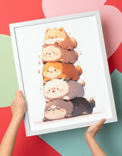 Load image into Gallery viewer, Nursery Wall Art Prints - Instant Digital Download, Printable Wall Art for Kids - Bear Pile Nursery Decor
